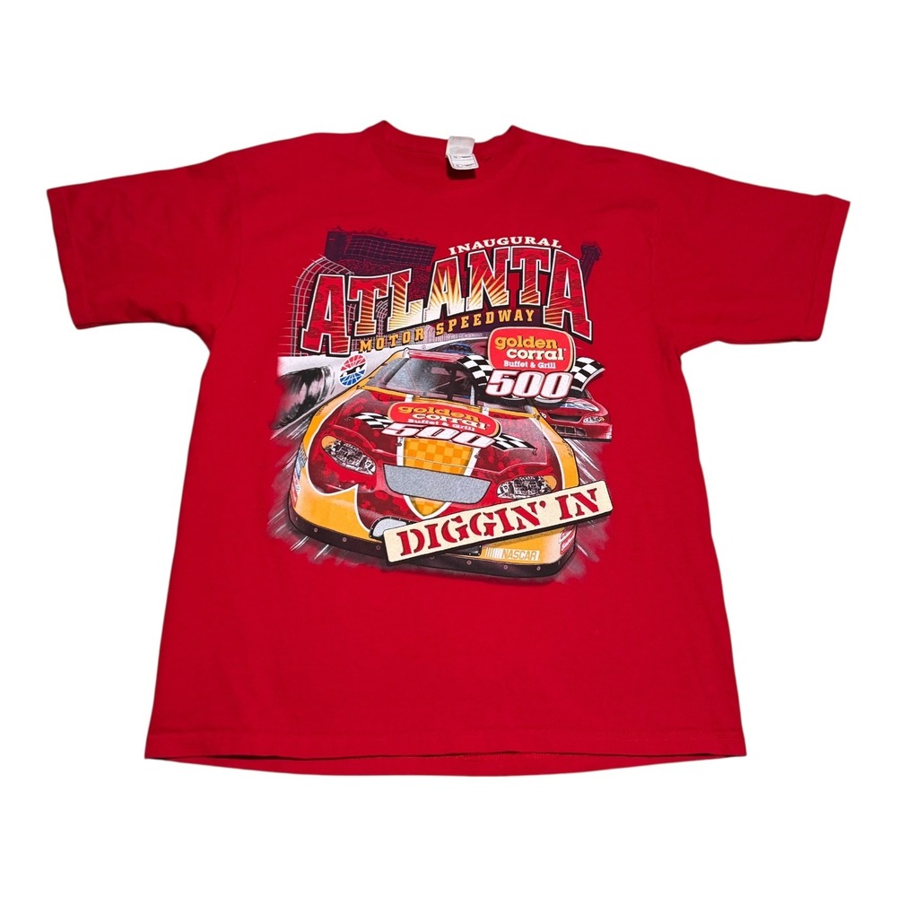 Vintage Fruit of the Loom 2004 Golden Corral 500 NASCAR Shirt Men's XL (Fits‎ L)